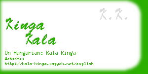 kinga kala business card